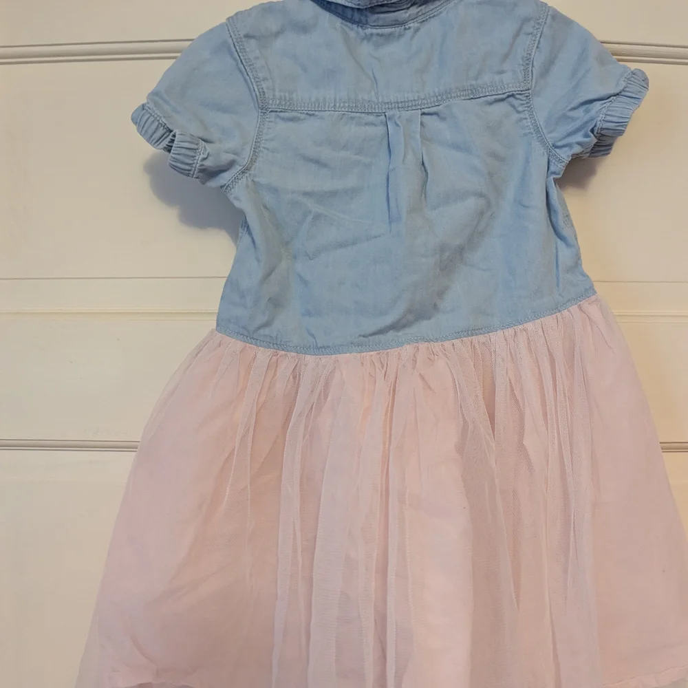 OshKosh B'gosh Blue Denim and Pink Tulle Dress